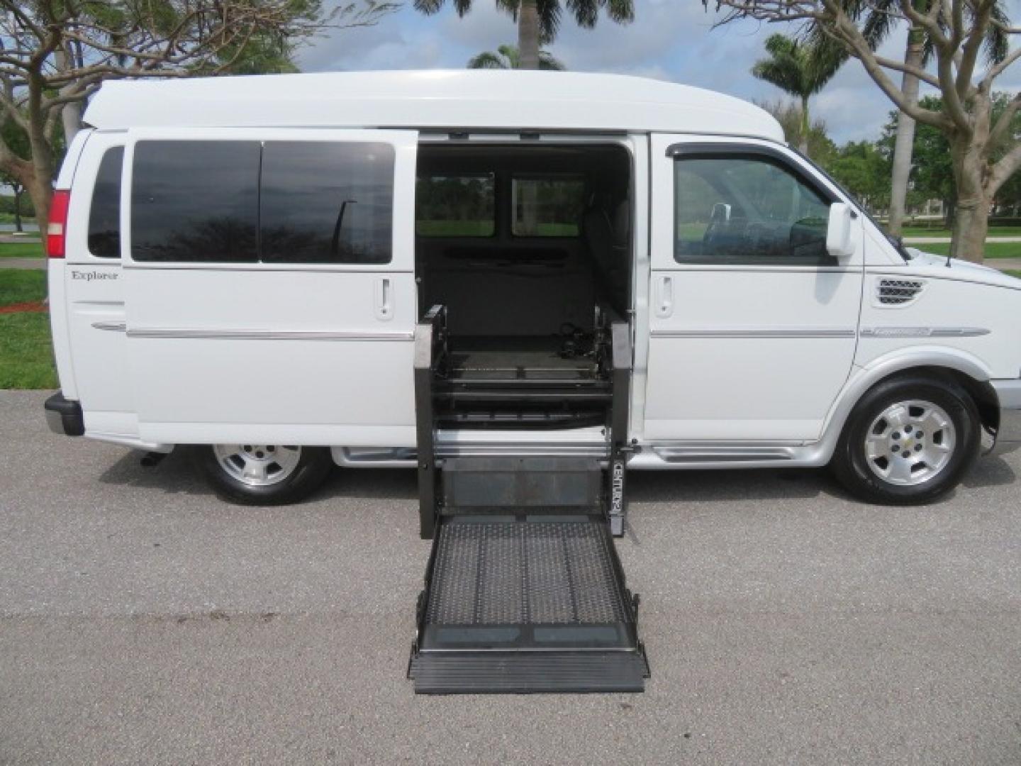 2010 White /Gray Chevrolet Express (1GNUGCD48A1) , located at 4301 Oak Circle #19, Boca Raton, FL, 33431, (954) 561-2499, 26.388861, -80.084038 - You are looking at a Gorgeous 2010 Chevy Express Handicap Wheelchair Conversion Van Explorer Limited SE with 31K Original Miles, Braun Century 750lb Side Entry Wheelchair lift, Tie Down System in the Floor, Rear Entertainment with Flat Screen TV/DVD, Leather Interior, Rear Power Folding Bench Seat/b - Photo#46